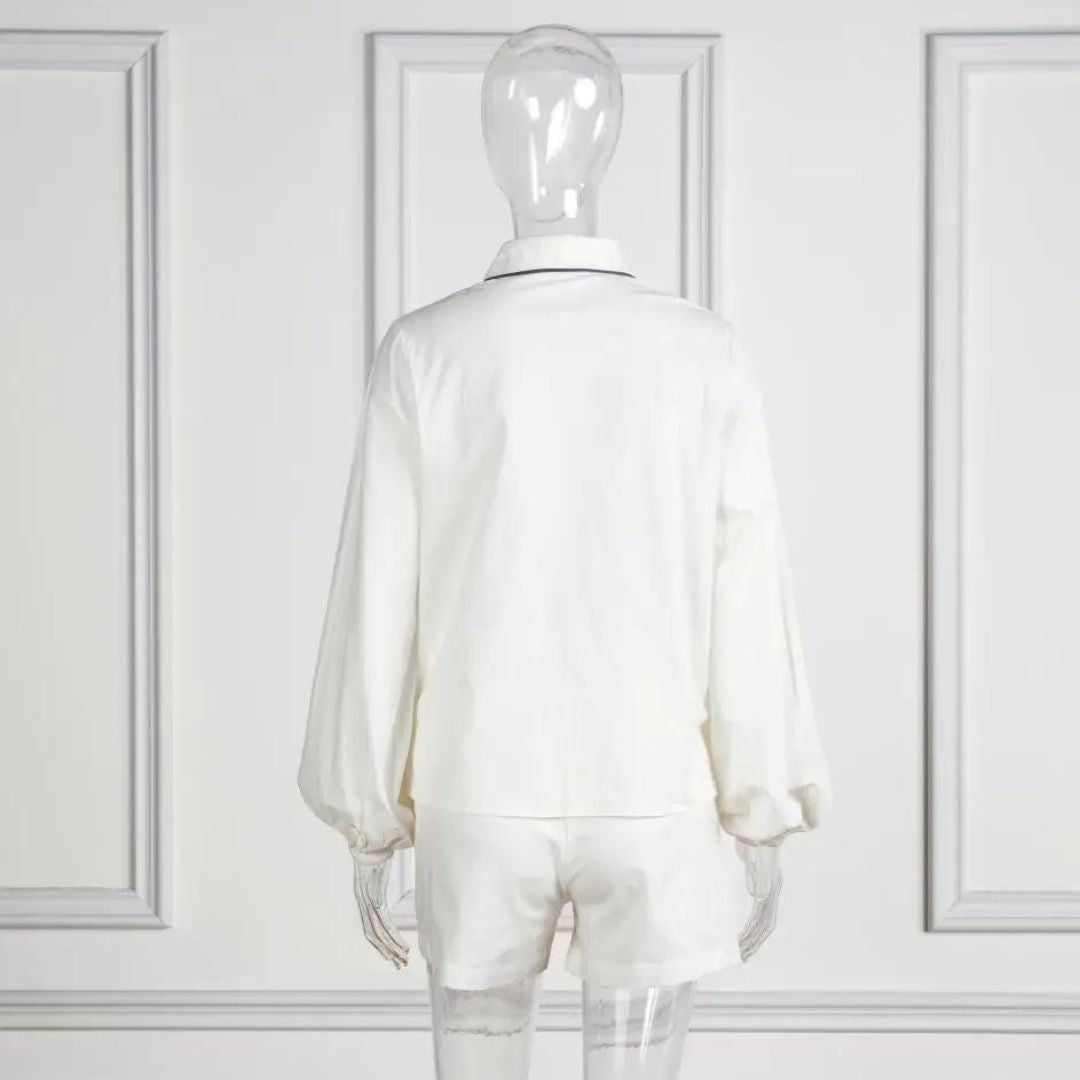 Elegante set met overhemd blouse en korte broek