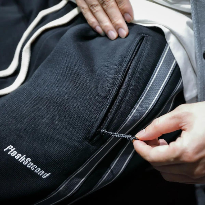 Casual fluwelen joggingbroek met strepen