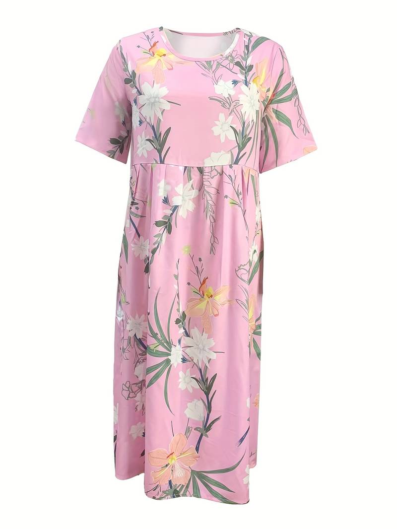 Hooggesneden jurk met bloemenprint