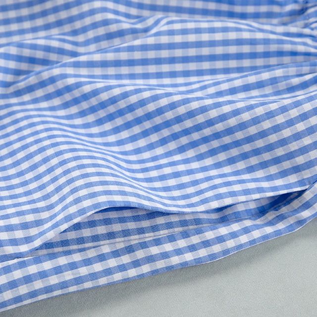 Gingham romper met keyhole hals en strikdetail