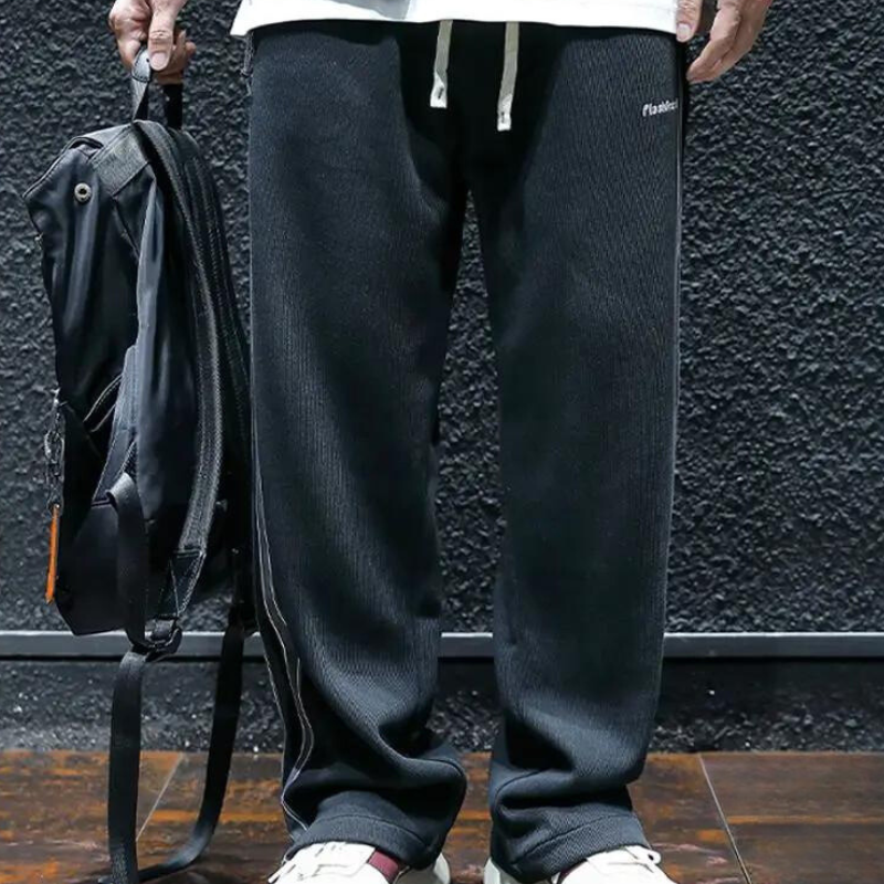 Casual fluwelen joggingbroek met strepen