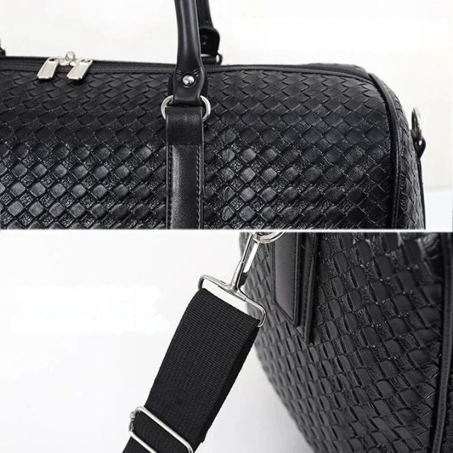 Gewatteerde tas van veganistisch leer met verstelbare schouderriem