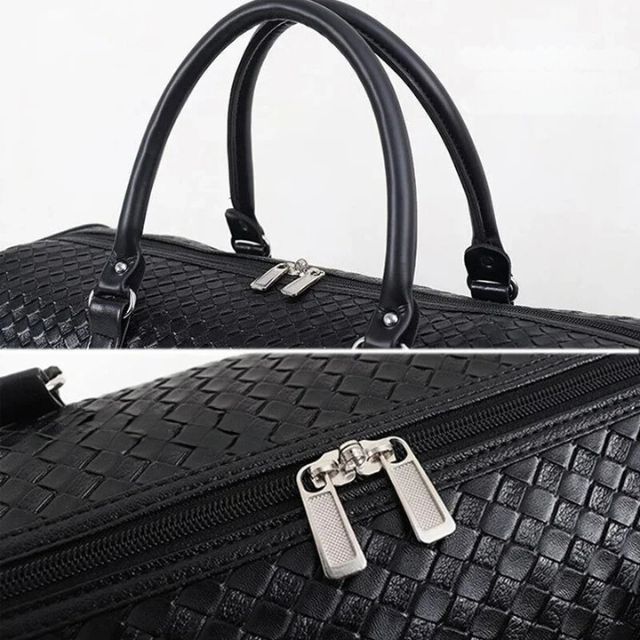 Gewatteerde tas van veganistisch leer met verstelbare schouderriem