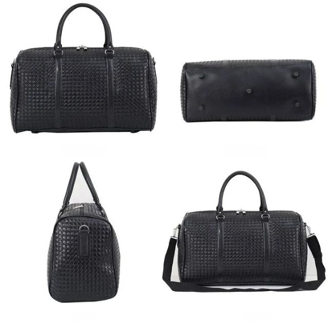 Gewatteerde tas van veganistisch leer met verstelbare schouderriem