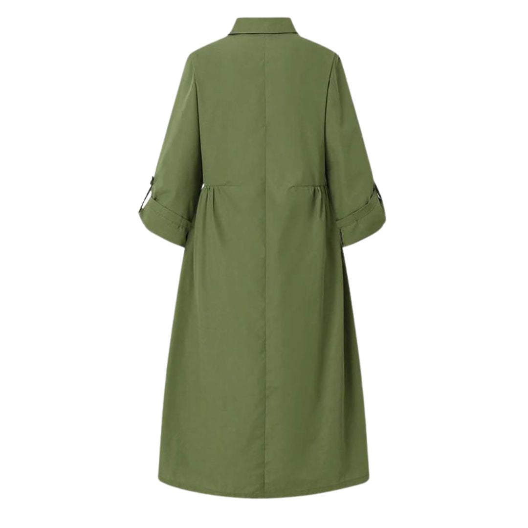 Overhemdjurk met knoopsluiting en borstzak