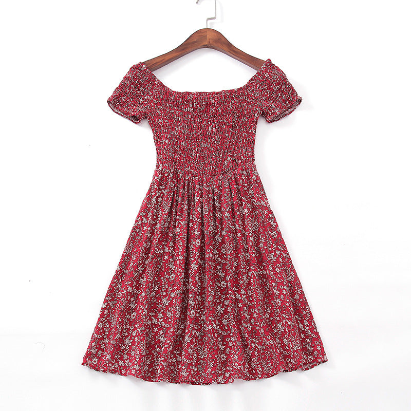 Tijdloze stijl Verleidelijk Eenhals Strapless Elastisch Gebloemd