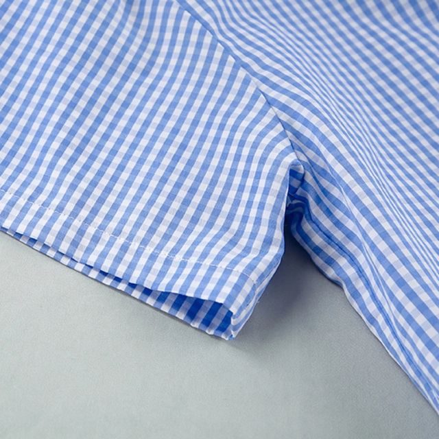 Gingham romper met keyhole hals en strikdetail