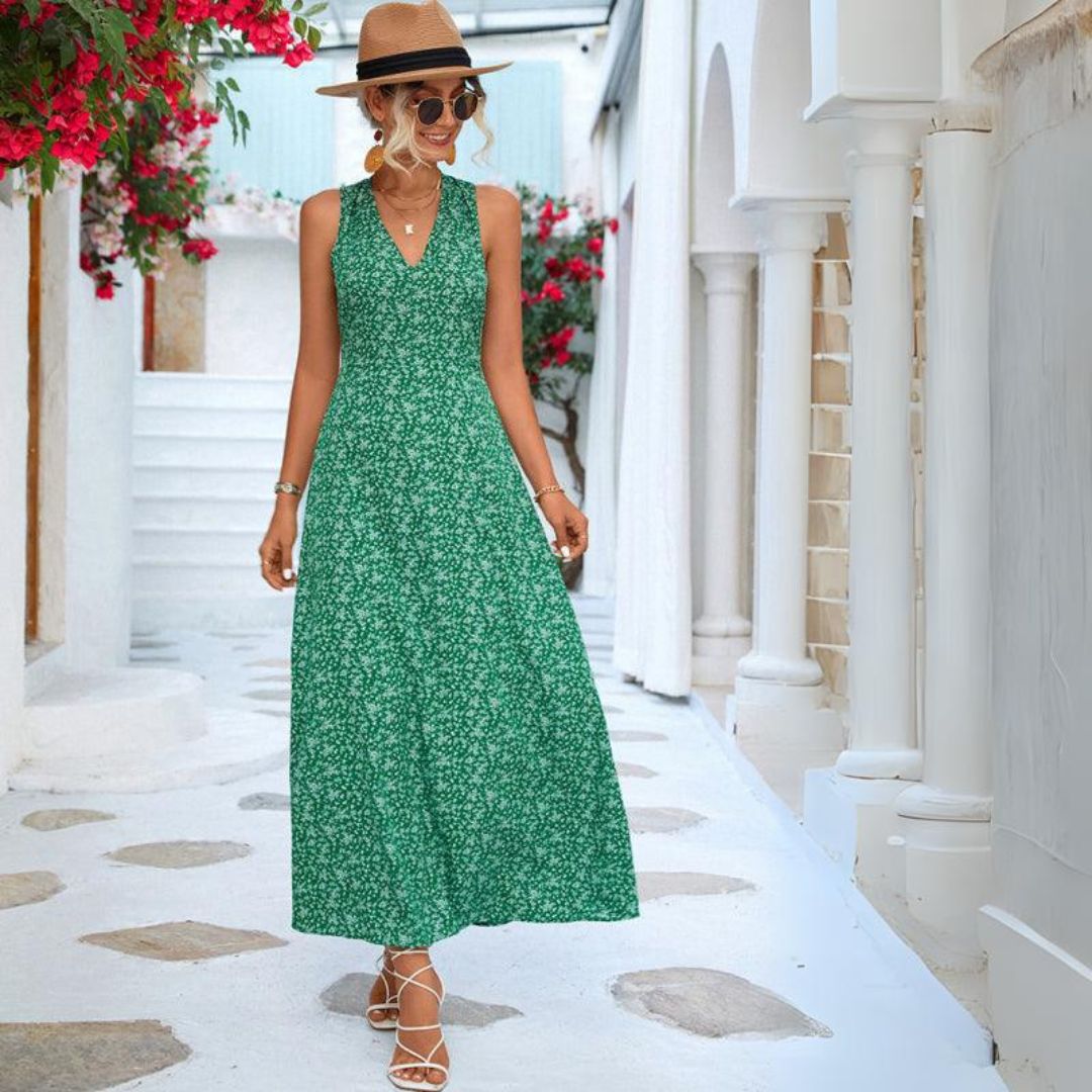 Maxi-jurk met monochrome print