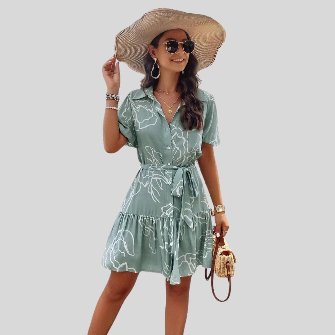 Overhemdjurk met abstracte print