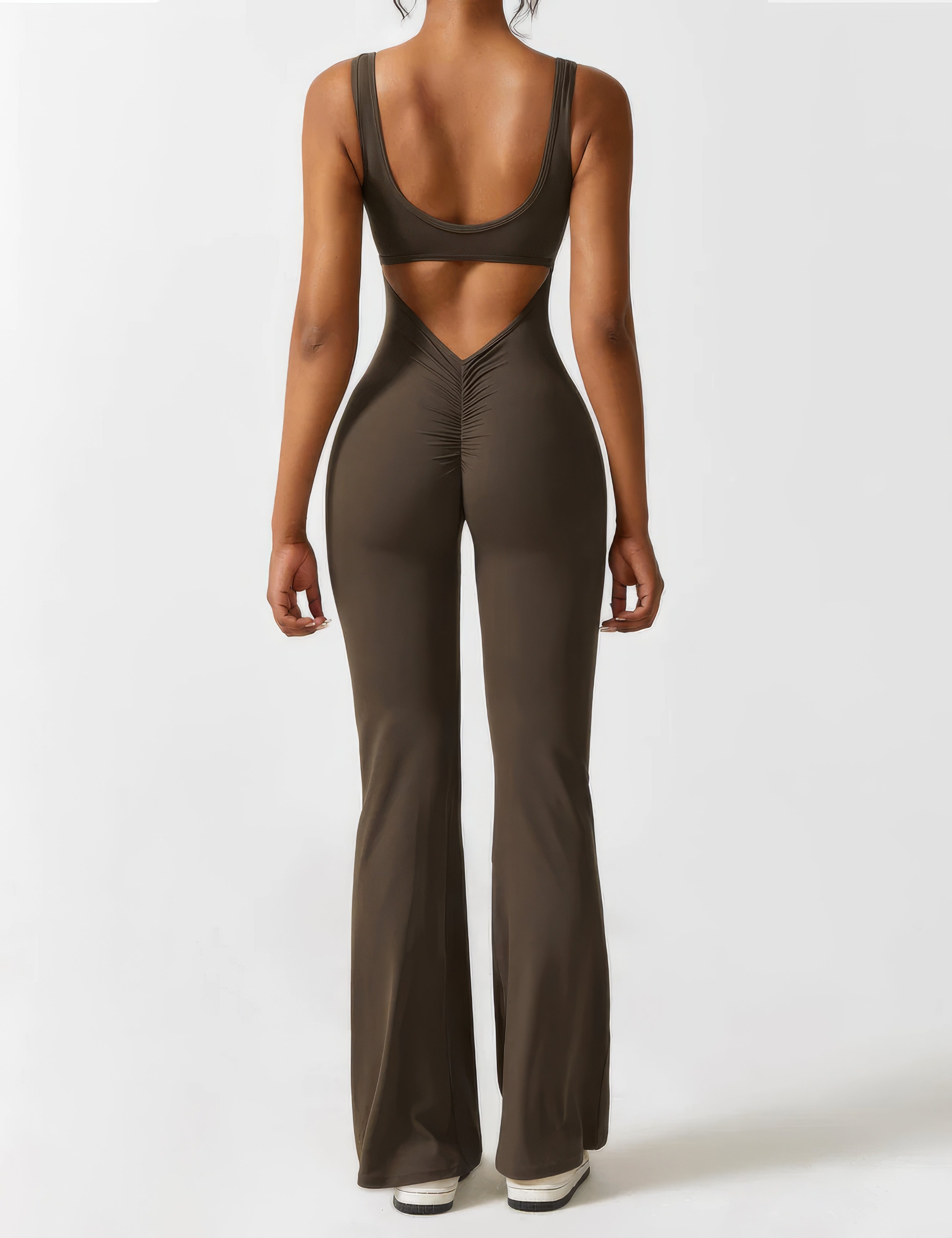 Jumpsuit met klokkende broek