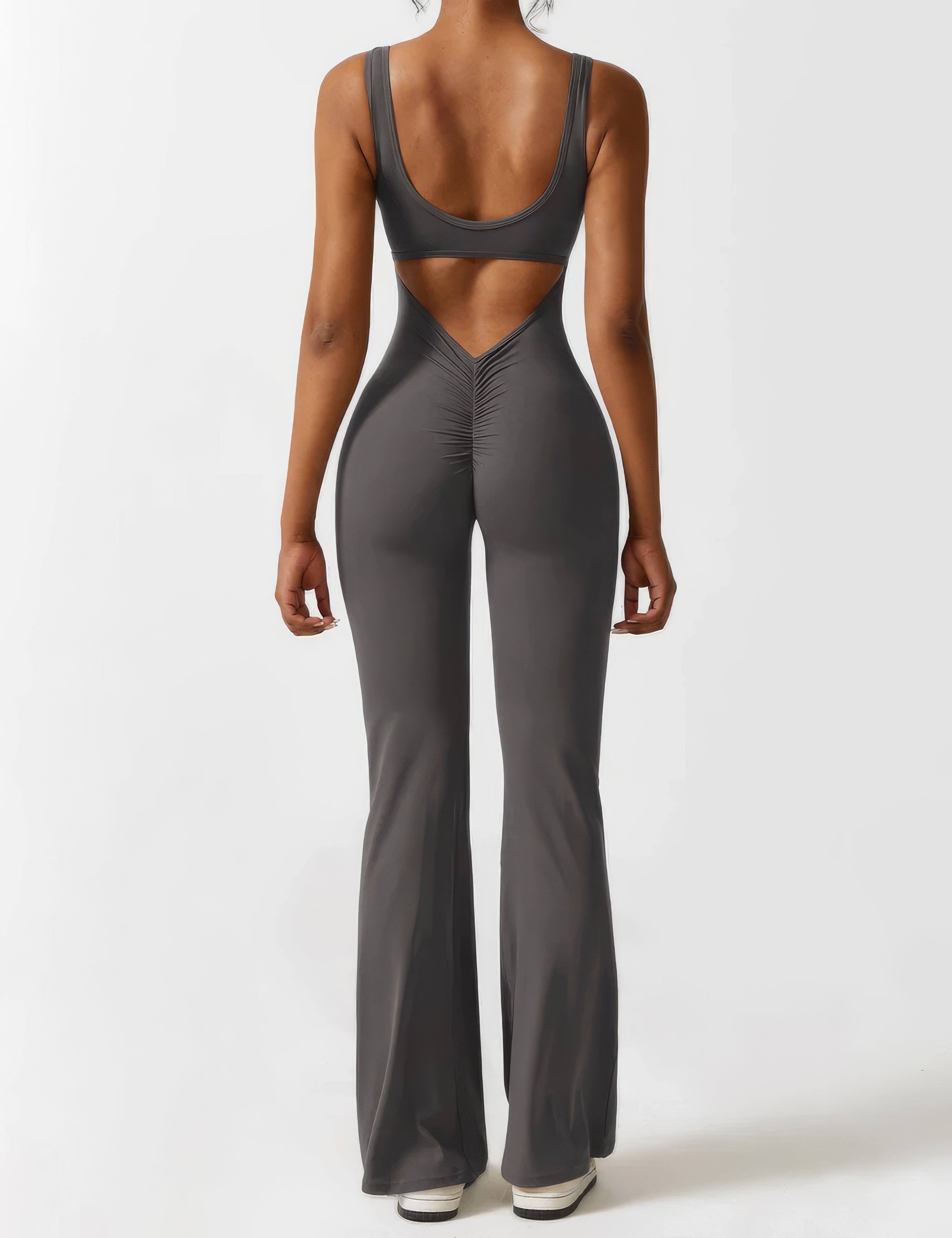 Jumpsuit met klokkende broek