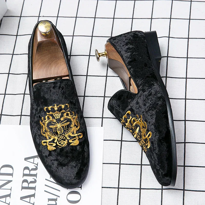 Premium Geborduurde Loafers
