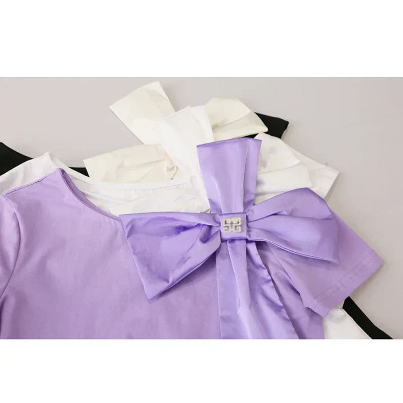 Nieuw T-shirt in Koreaanse stijl met grote strik