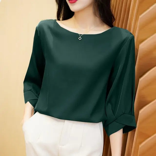 Vintage zijden blouse