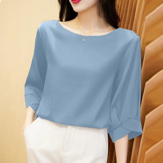 Vintage zijden blouse