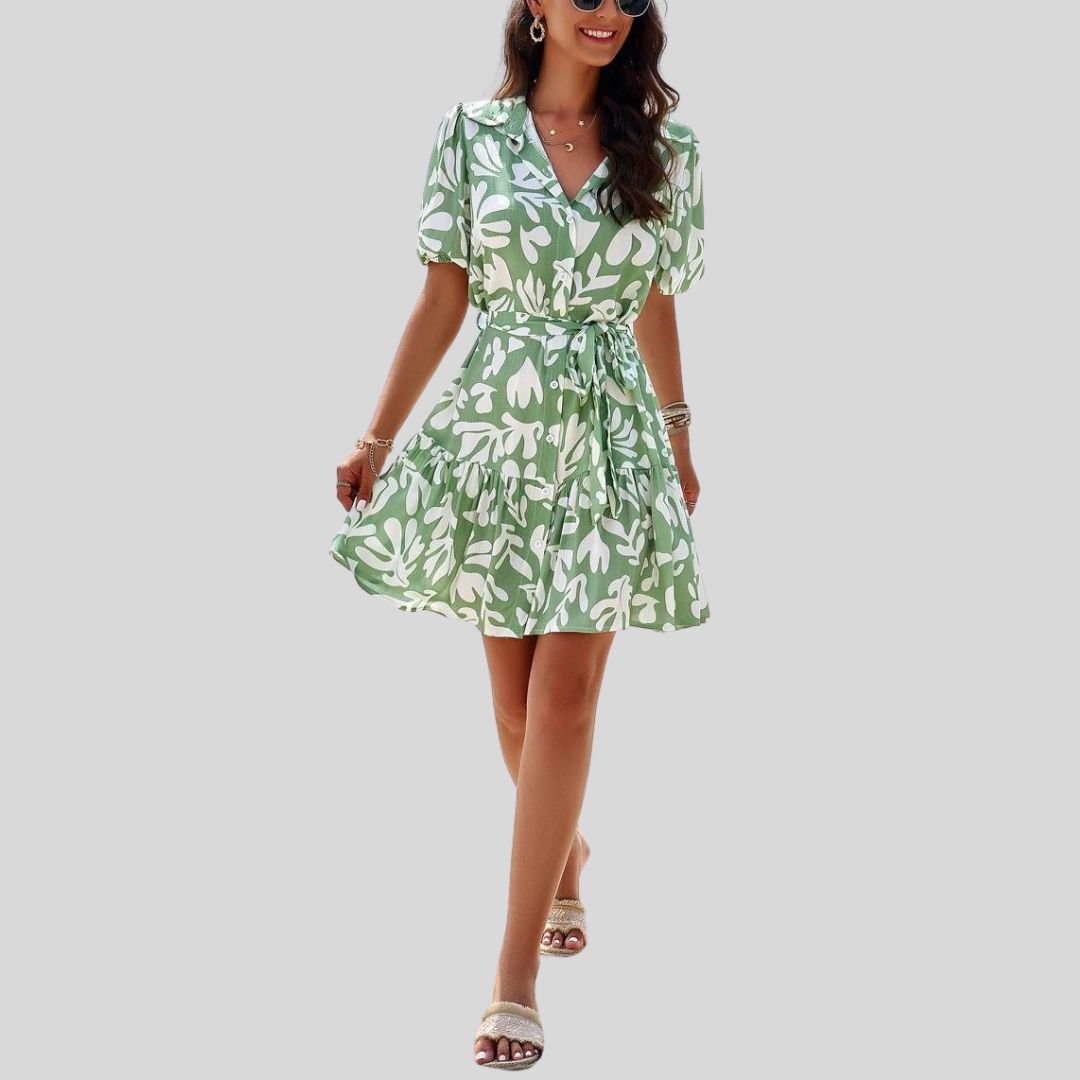 Overhemdjurk met abstracte print