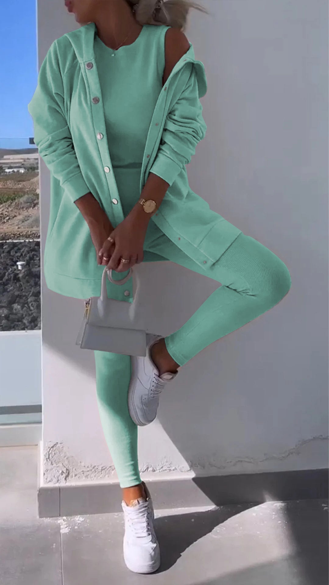 Pien | Elegant Vest met Sweatshirt met Capuchon Set