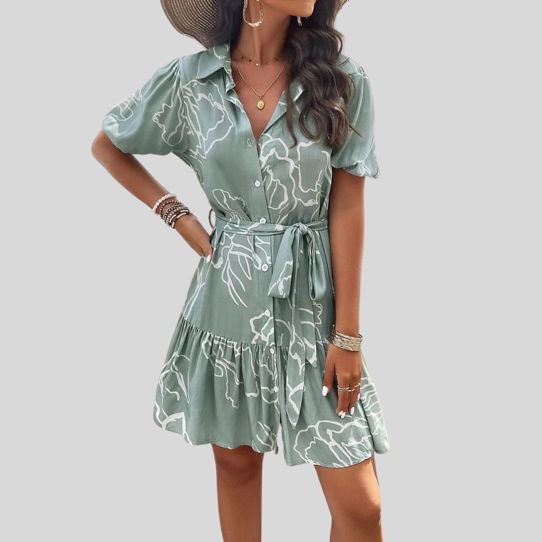 Overhemdjurk met abstracte print