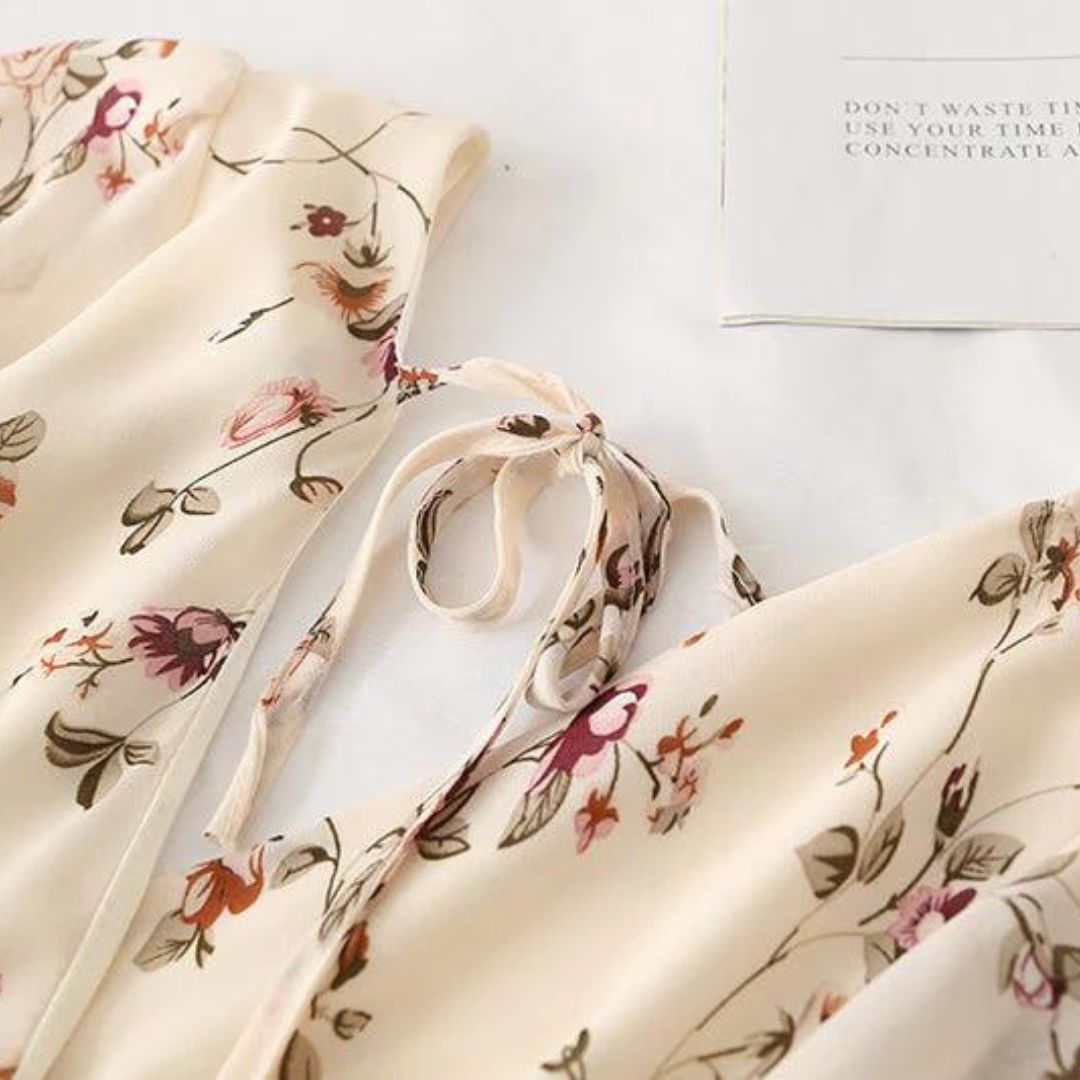 Elegante midi-jurk met bloemenprint