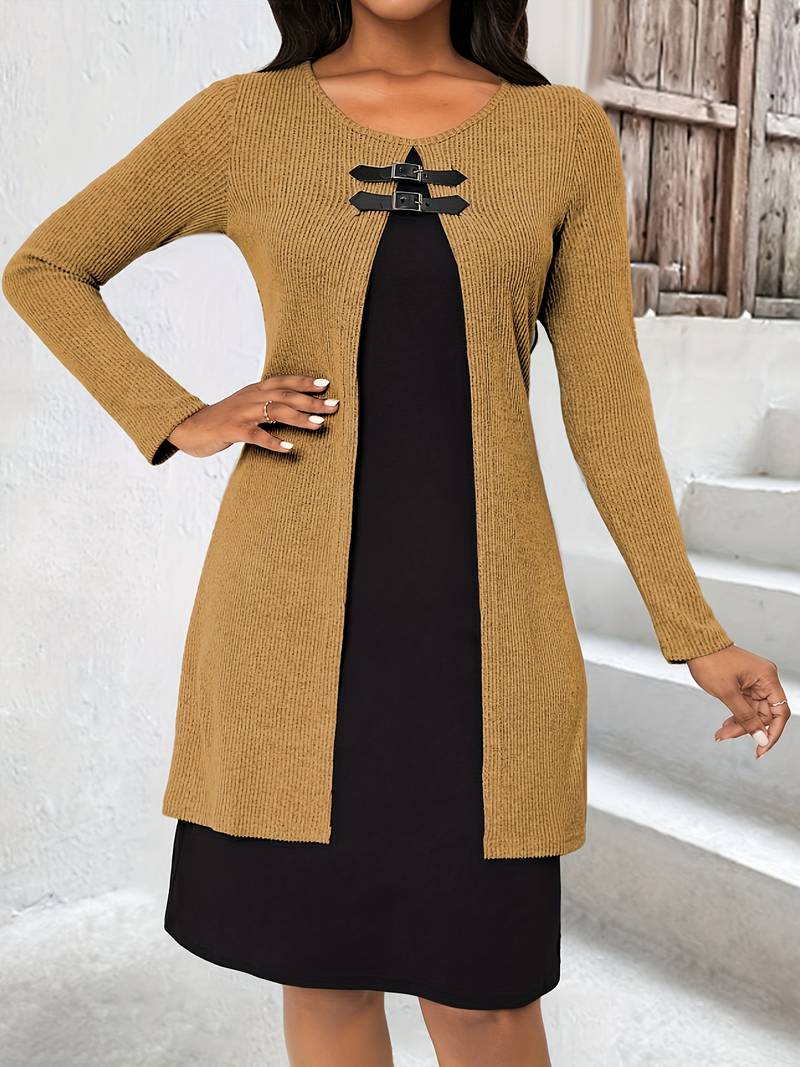 Kleurblok 2-in-1 jurk