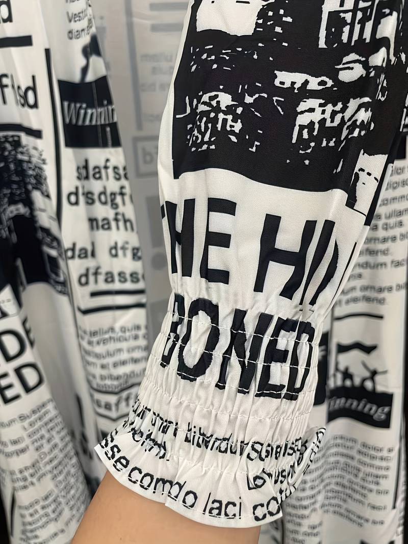 Maxi-jurk met letterprint