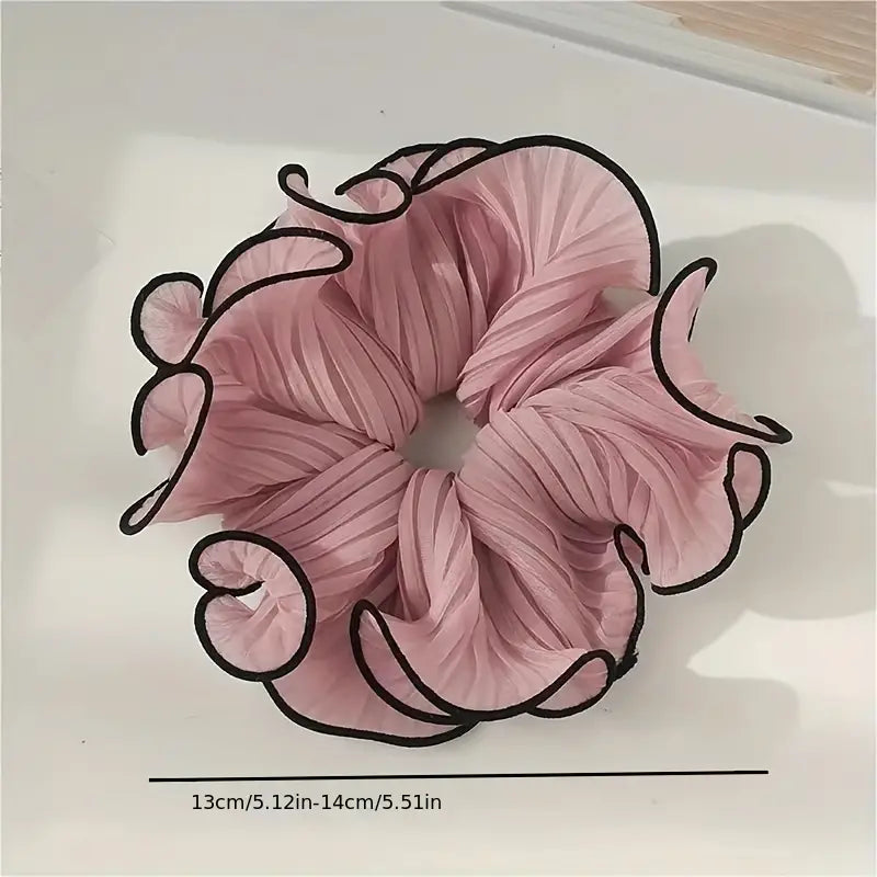 Gevouwen chiffon haarbanden met contrasterende rand