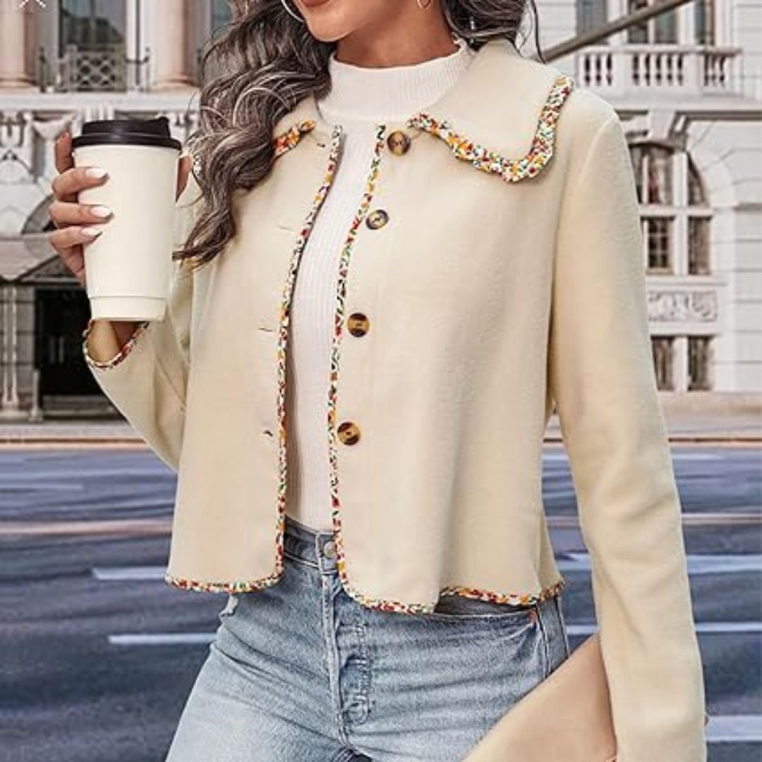 Knoopjasje met tweedrand en pareldetails