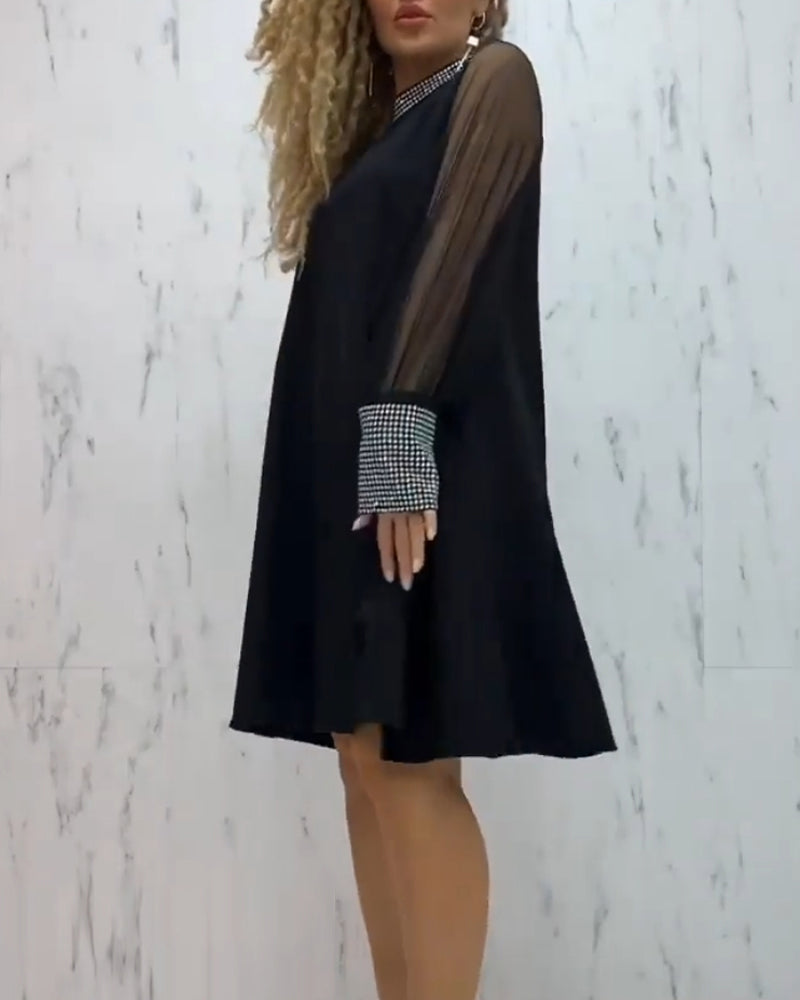 Leila Mini-jurk met mouwen