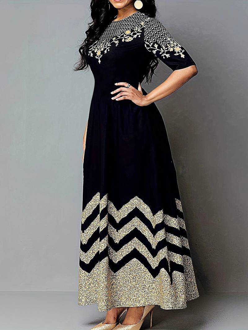 Klassieke gouden details Zakjurk