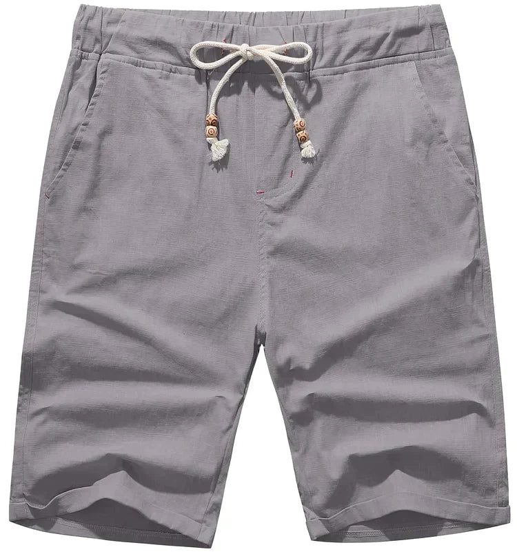 Linnen strandshort met trekkoord voor mannen