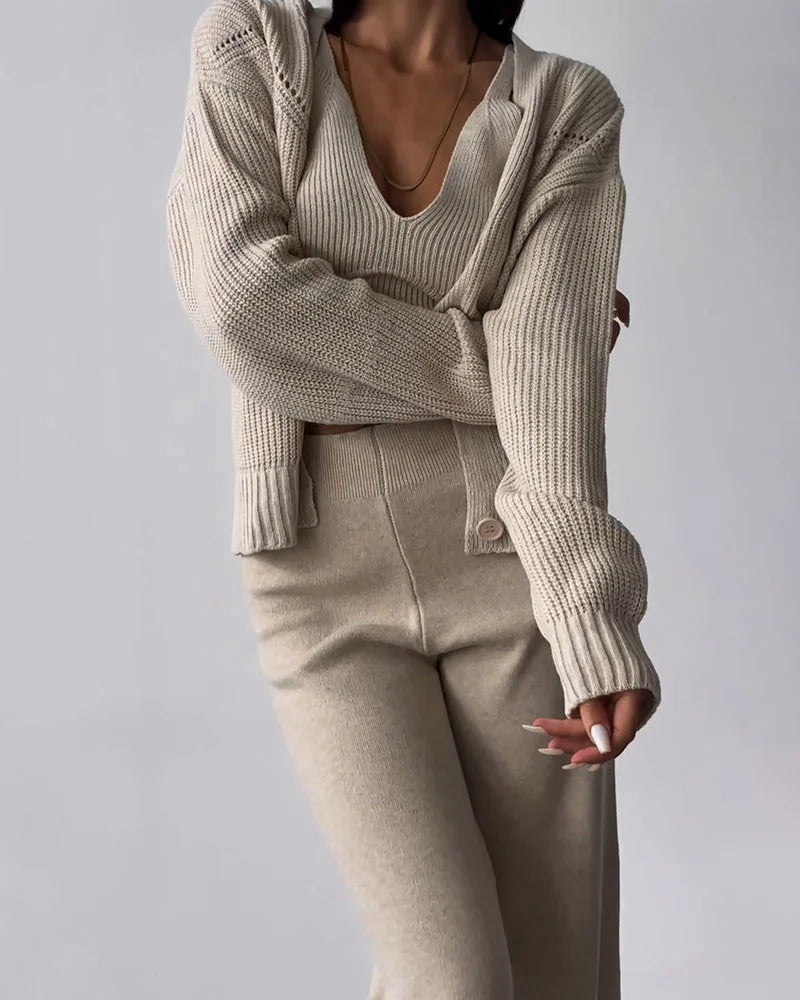 Gebreide 3-delige set