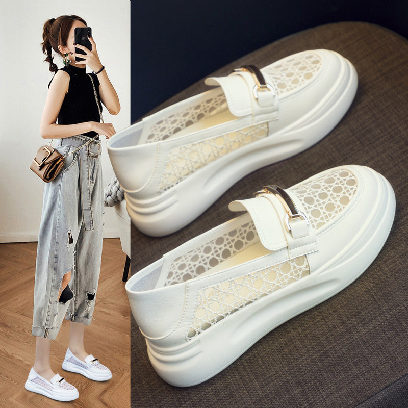 Leren lage schoenen chique alledaagse mode