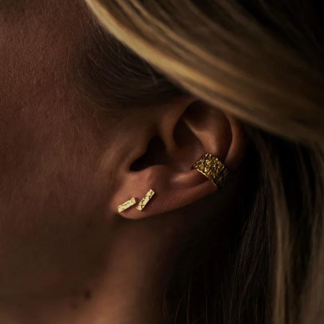 Moderne geometrische staaf oorbellen