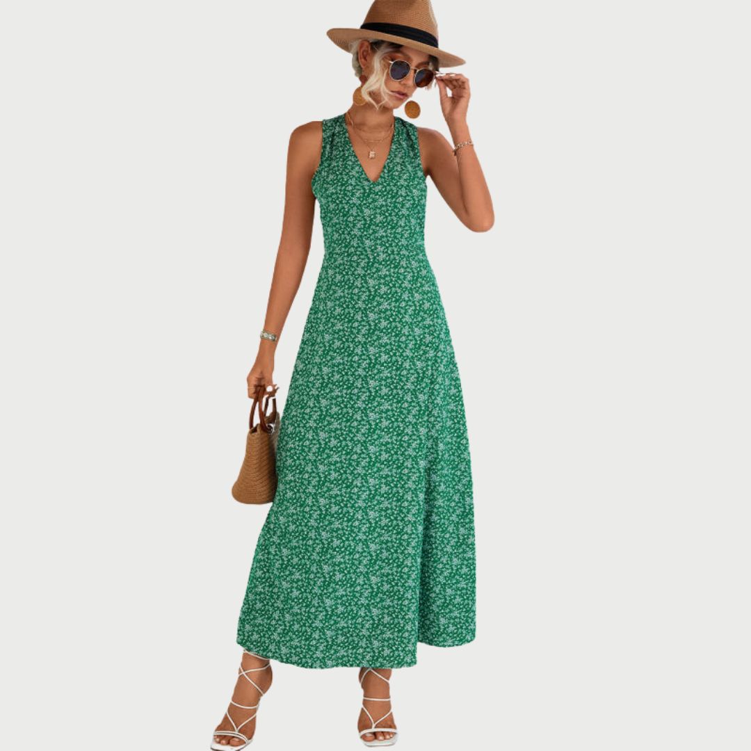 Maxi-jurk met monochrome print