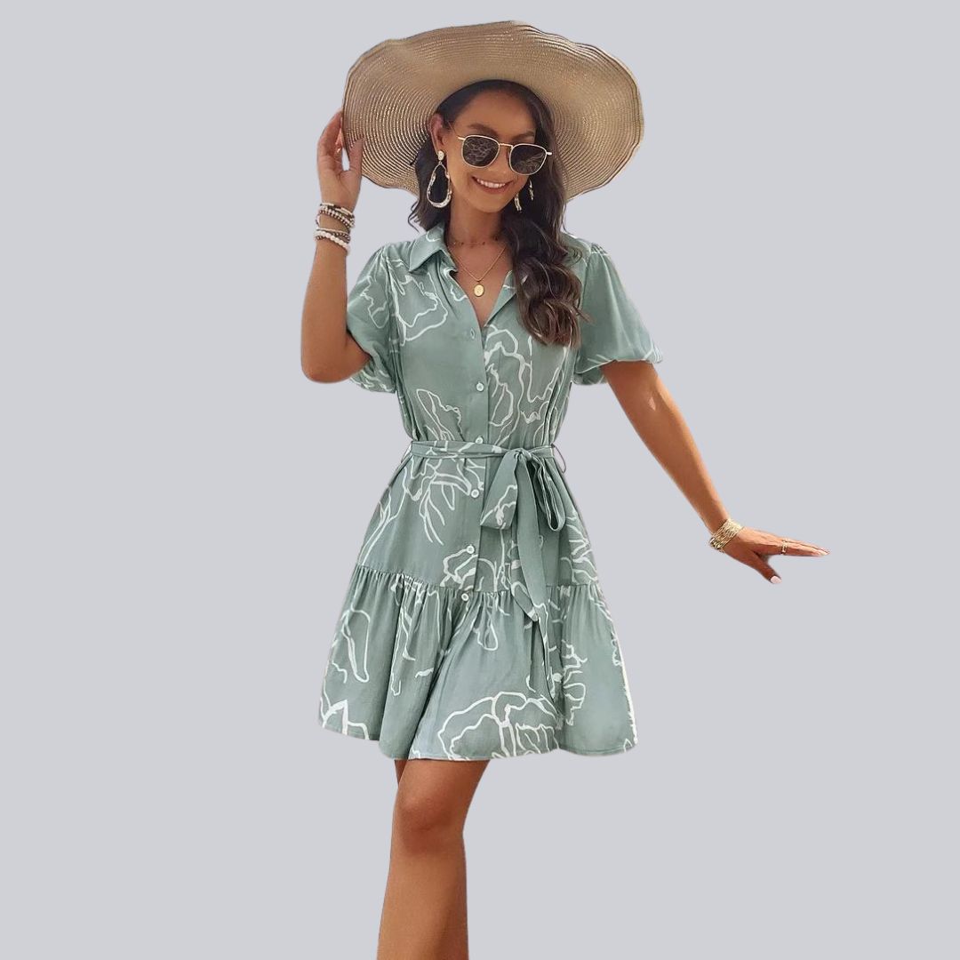 Overhemdjurk met abstracte print