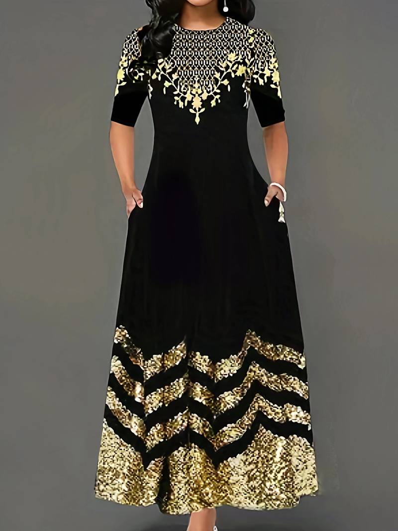 Klassieke gouden details Zakjurk