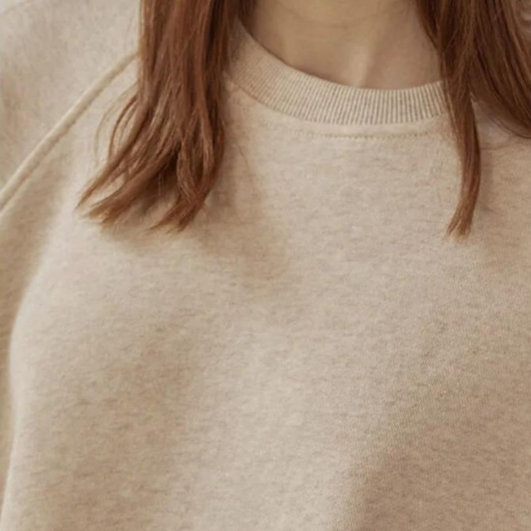 Klassiek sweatshirt met ronde hals en ballonmouwen