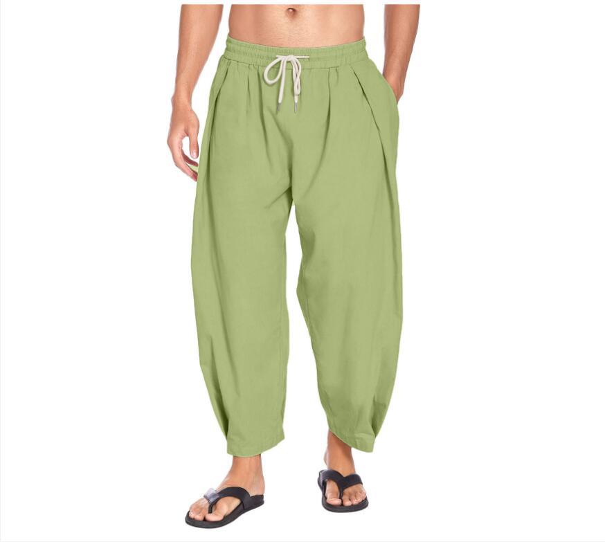 Herenbroek van katoen en linnen