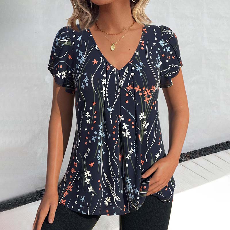 Vintage blouse met bloemenprint