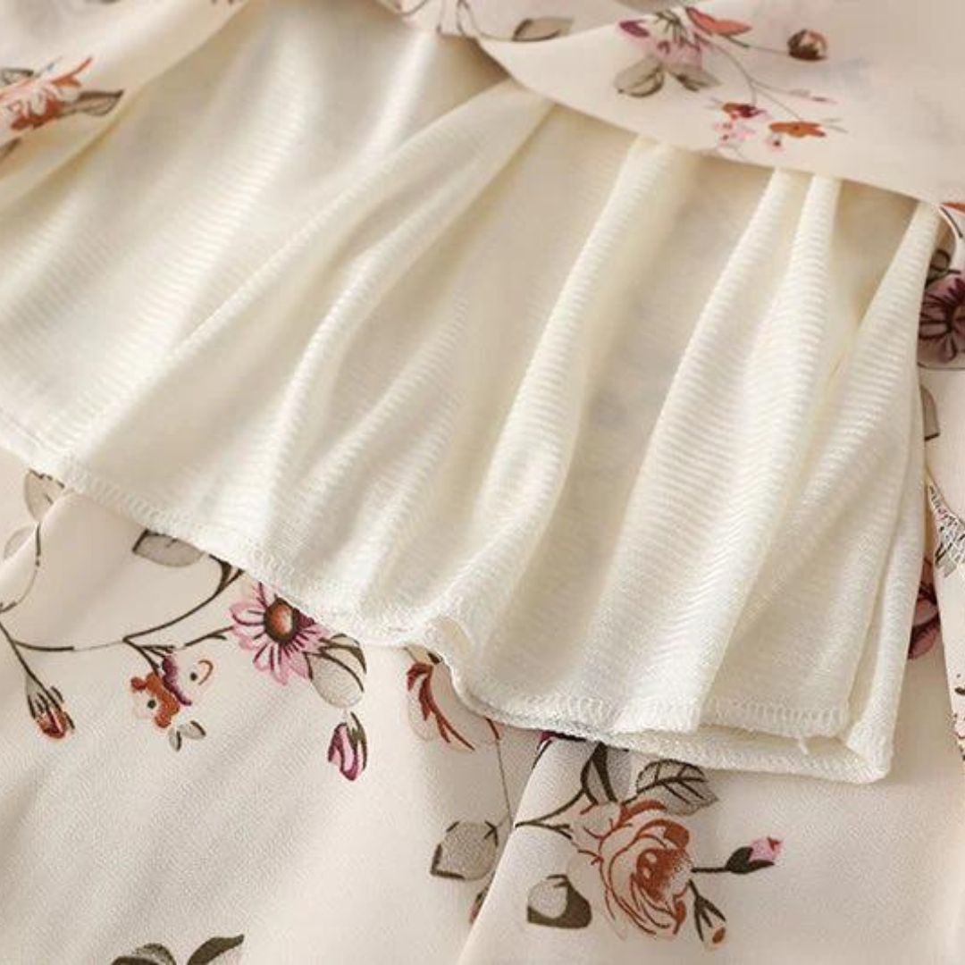 Elegante midi-jurk met bloemenprint