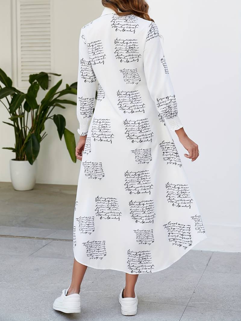 Maxi-jurk met letterprint