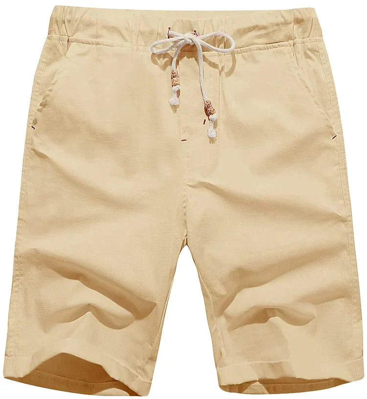 Linnen strandshort met trekkoord voor mannen