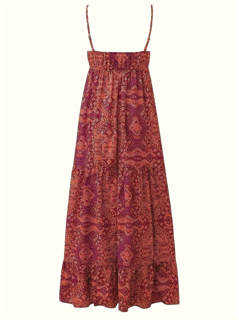 Maxi-jurk in bohemianstijl met etnische print