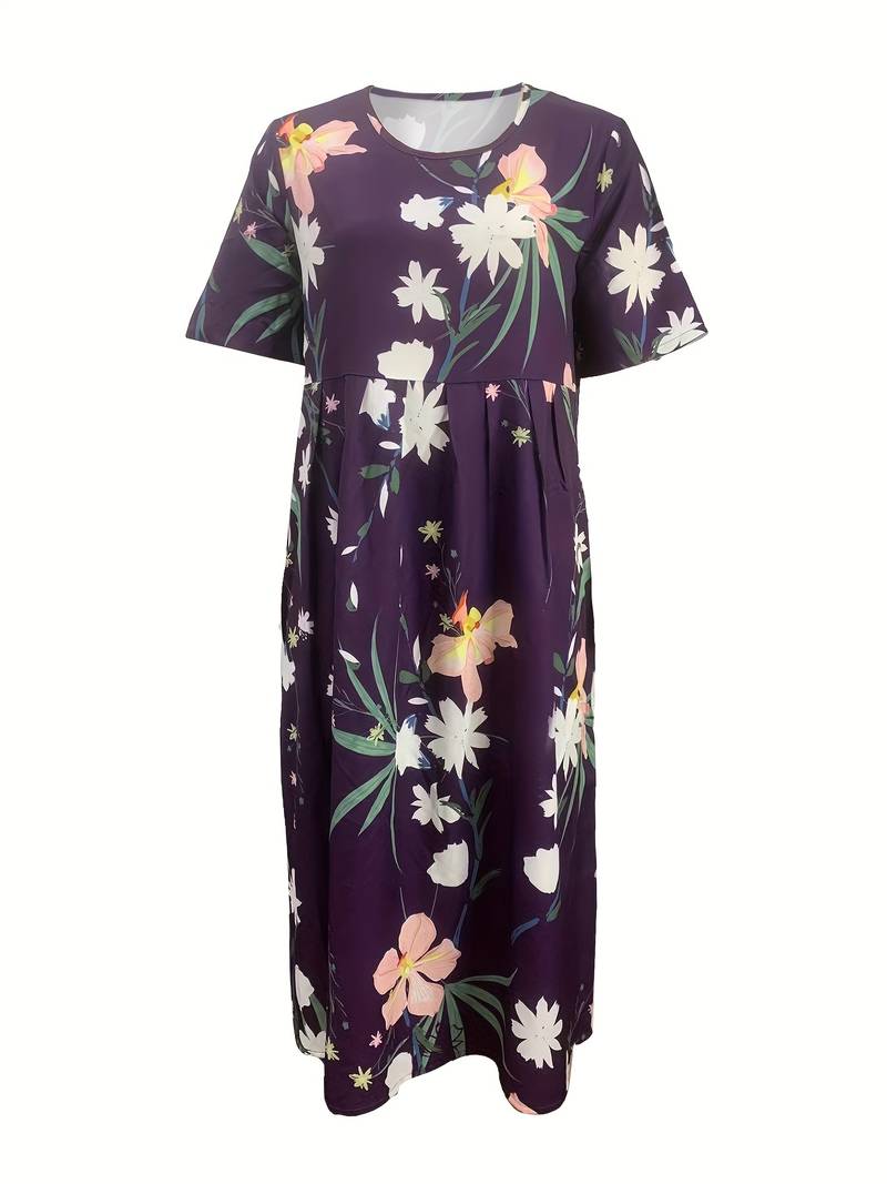 Hooggesneden jurk met bloemenprint