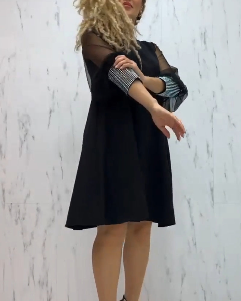 Leila Mini-jurk met mouwen