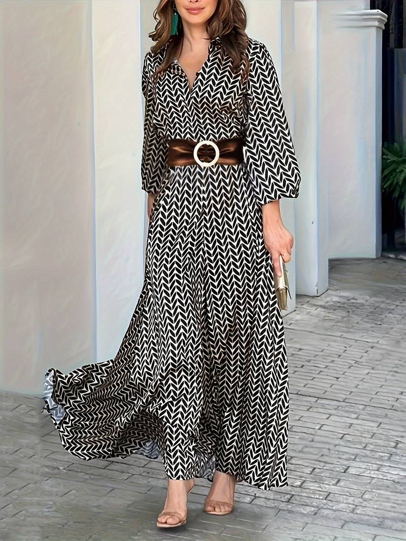 Maxi-jurk met geometrische print