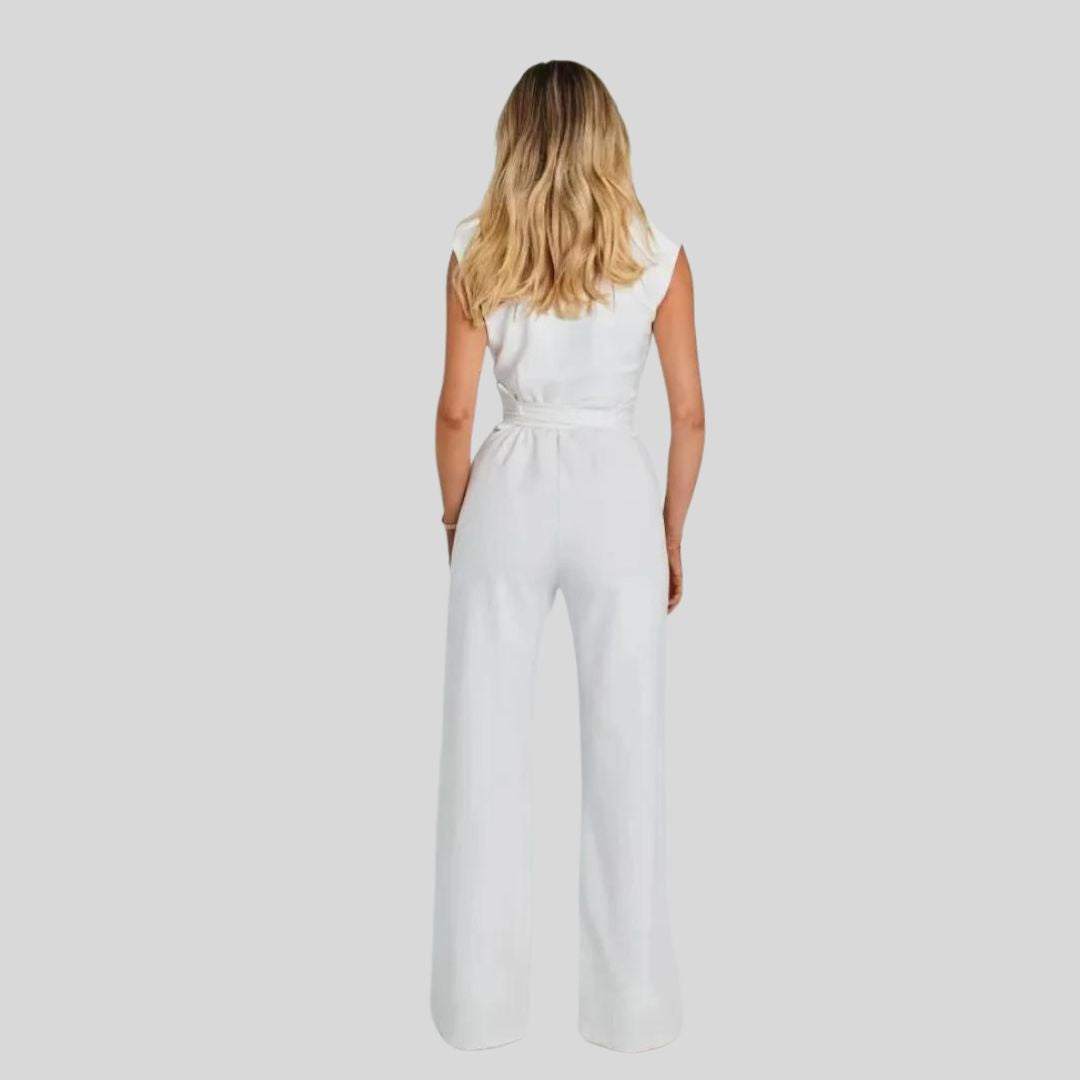 Elegante mouwloze jumpsuit met taillering