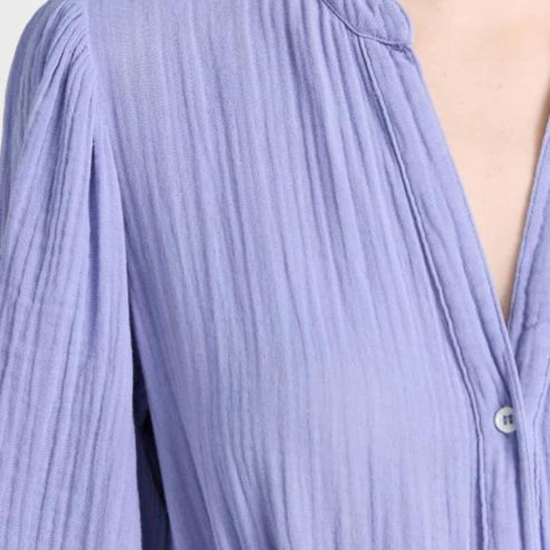 Midi-jurk van kreukstof met tailleband en ceintuur