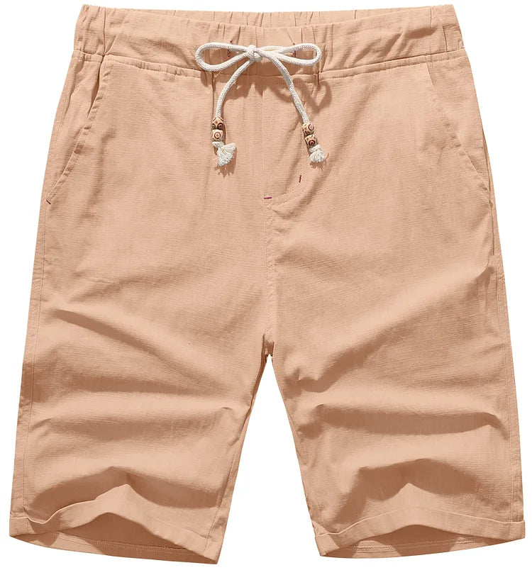 Linnen strandshort met trekkoord voor mannen