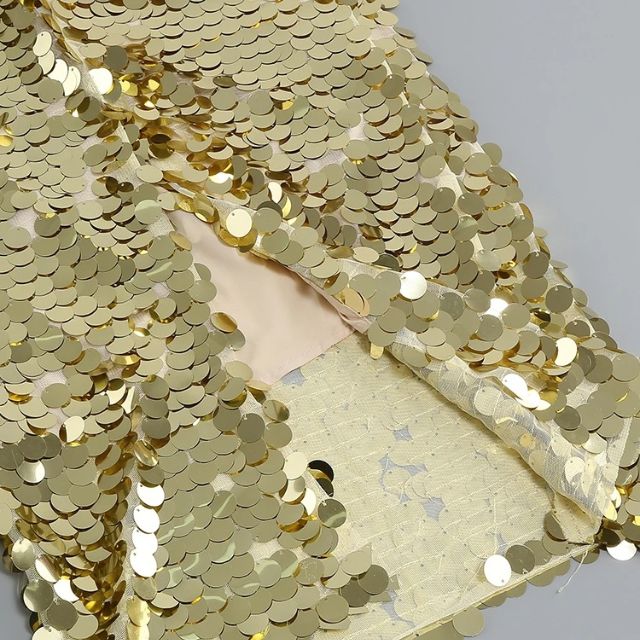 Midi-slipjurk met pailletten en fijne bandjes